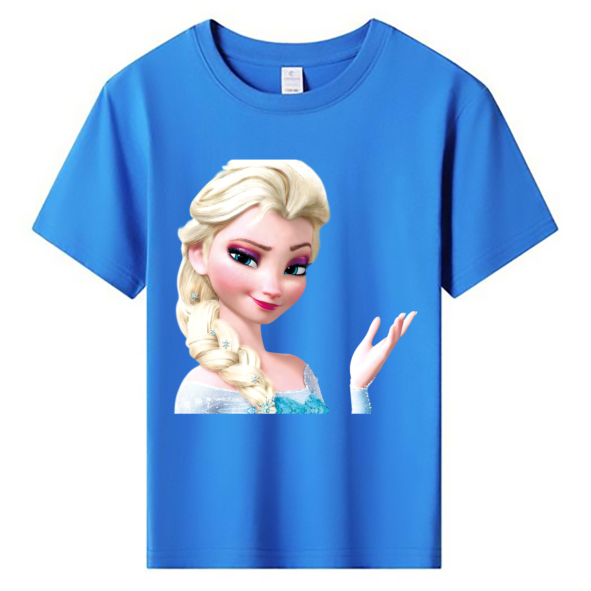 （画像用） アナと雪の女王 アンナ エルサ Frozen Anna Elsa 綿100％キッズTシャツ（フロントプリント）